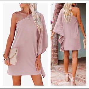 COPY - NWT  Sexy One Shoulder Mini Dress Loose Batwing Sleeve Club Party Short …